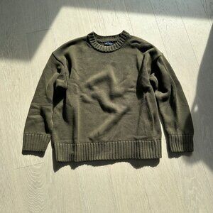 GAP Oversized Boyfriend Cotton Sweater Green Size Medium